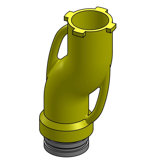 zpomalovací koleno DN125