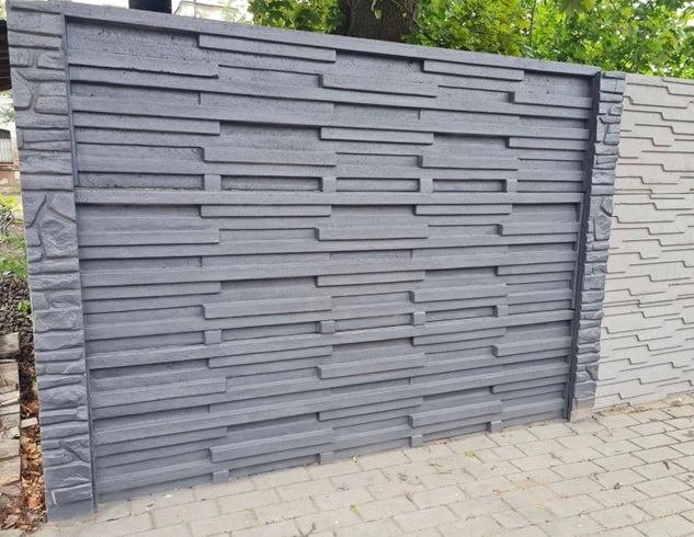 forma na betonový plot jednostranný, probarvený